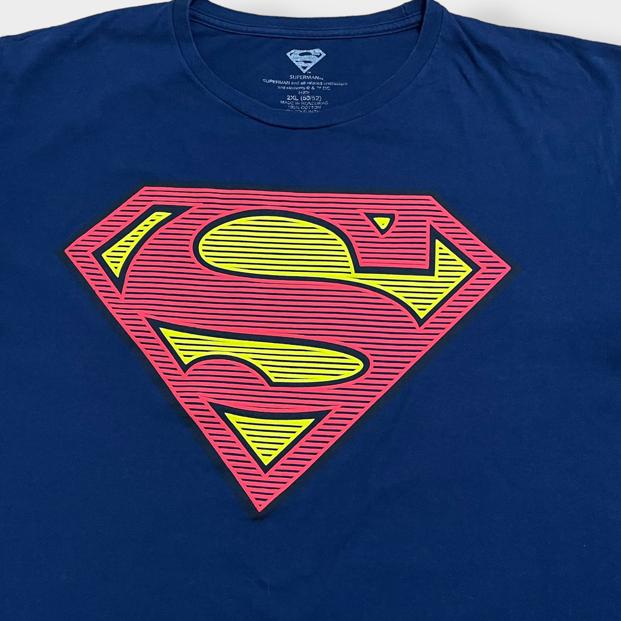 SUPERMAN】2XL ビッグサイズ Tシャツ スーパーマン キャラt アメコミ
