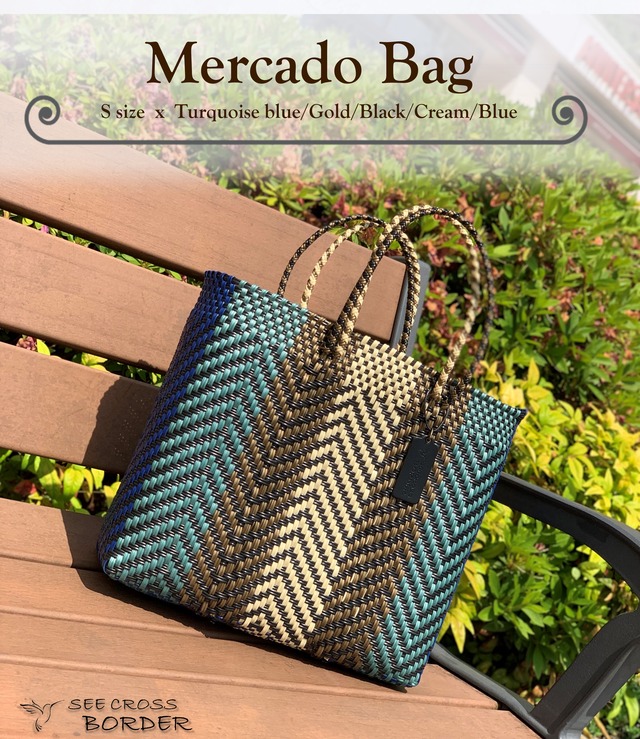 S Mercado Bag (Normal handle) White/Black