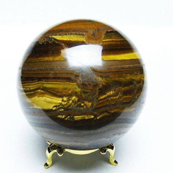 アイアンタイガーアイ 丸玉 72mm スフィア 一点物 151-8153