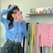 ✞ トップス カラーVネックスリム♥カワイイ♥ボタンニットカーディガン ロング スウィート ✞ゴスロリ SM ミリ 甘ロリ クラロリ 和ロリ エレガント 黒ロリ 姫ロリ 華ロリ BB-BB88267195146