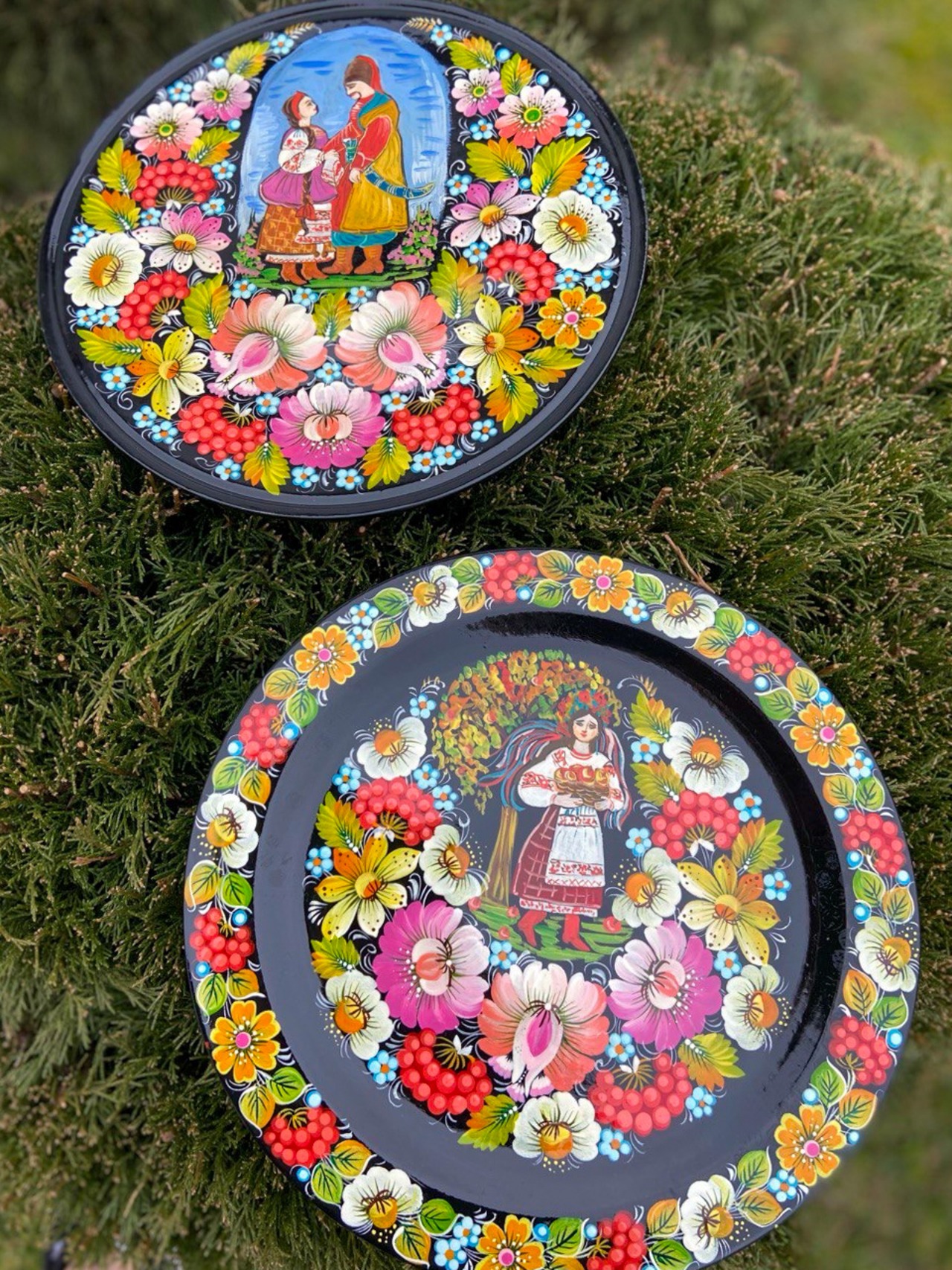 ペトリキフカ・プレート 25cm（Khomenko） - 5