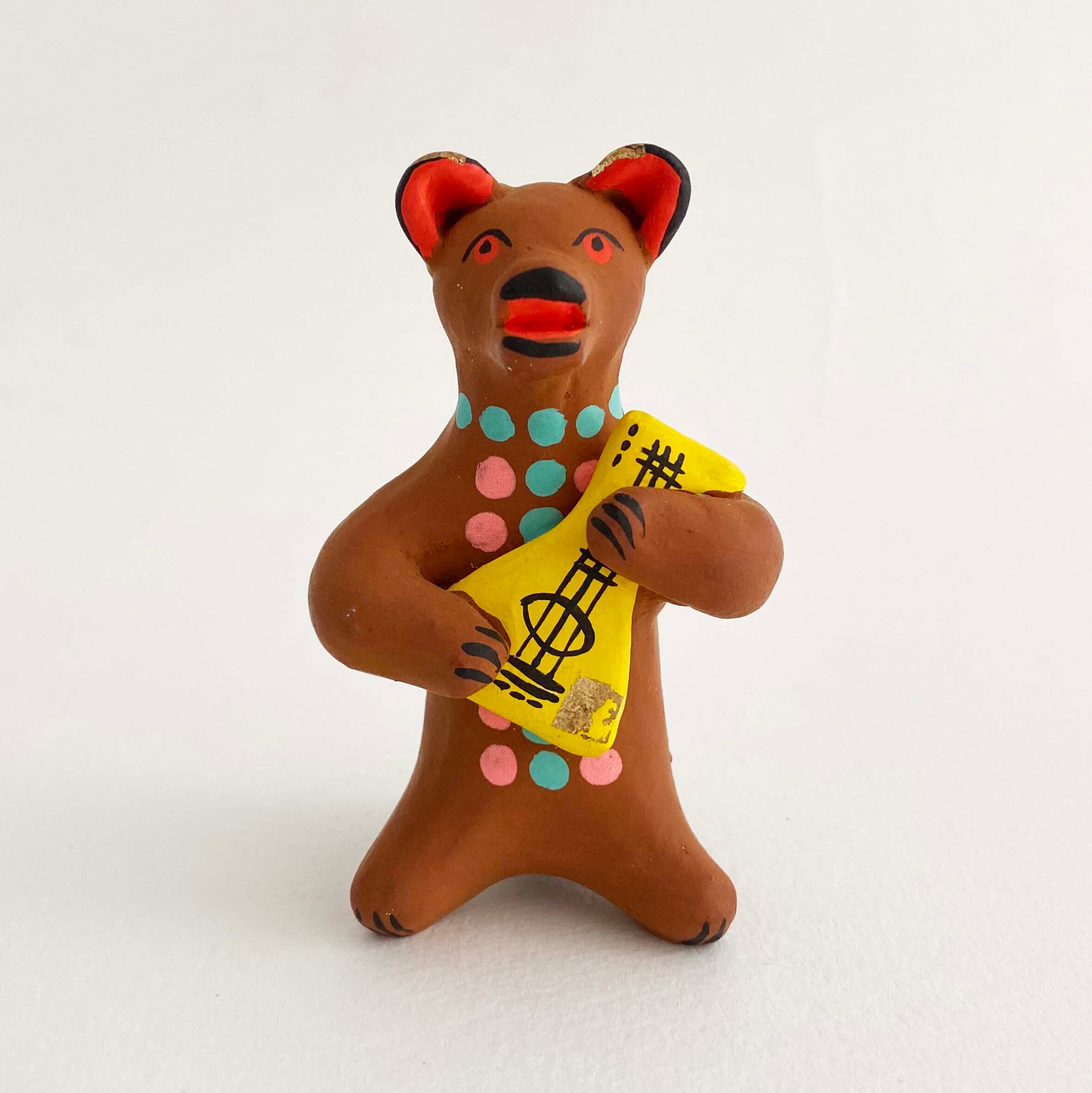 ディムコヴォ土人形 / 熊（バラライカ小） | kokeshka