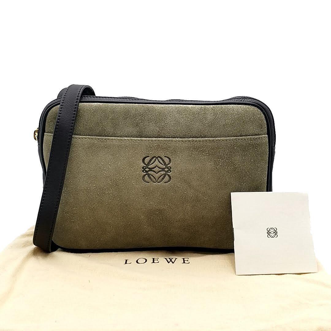 美品 ロエベ LOEWE ショルダーバッグ スエード 03-23102305