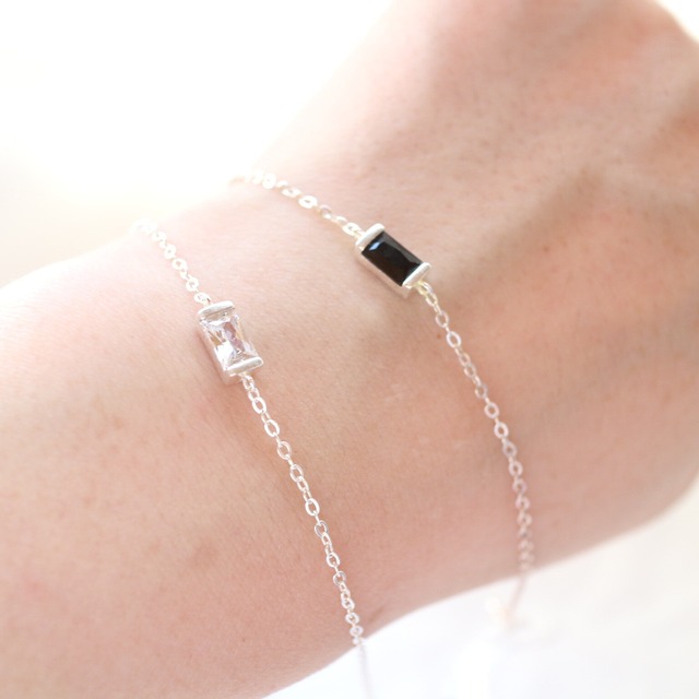 Square zilconia stone bracelet