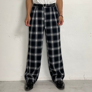 BLACK SHADOW CHECK  SLACKS