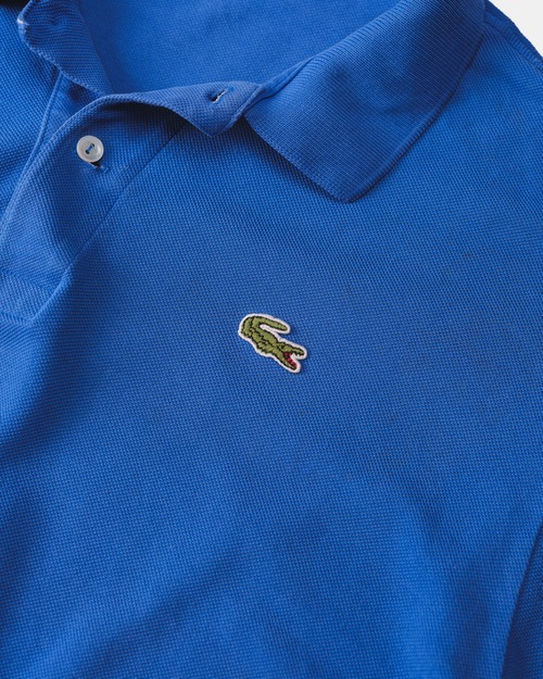 [1970's-1980's] "CHEMESE LACOSTE" Moss stitch S/S Knit Polo (Made in France)