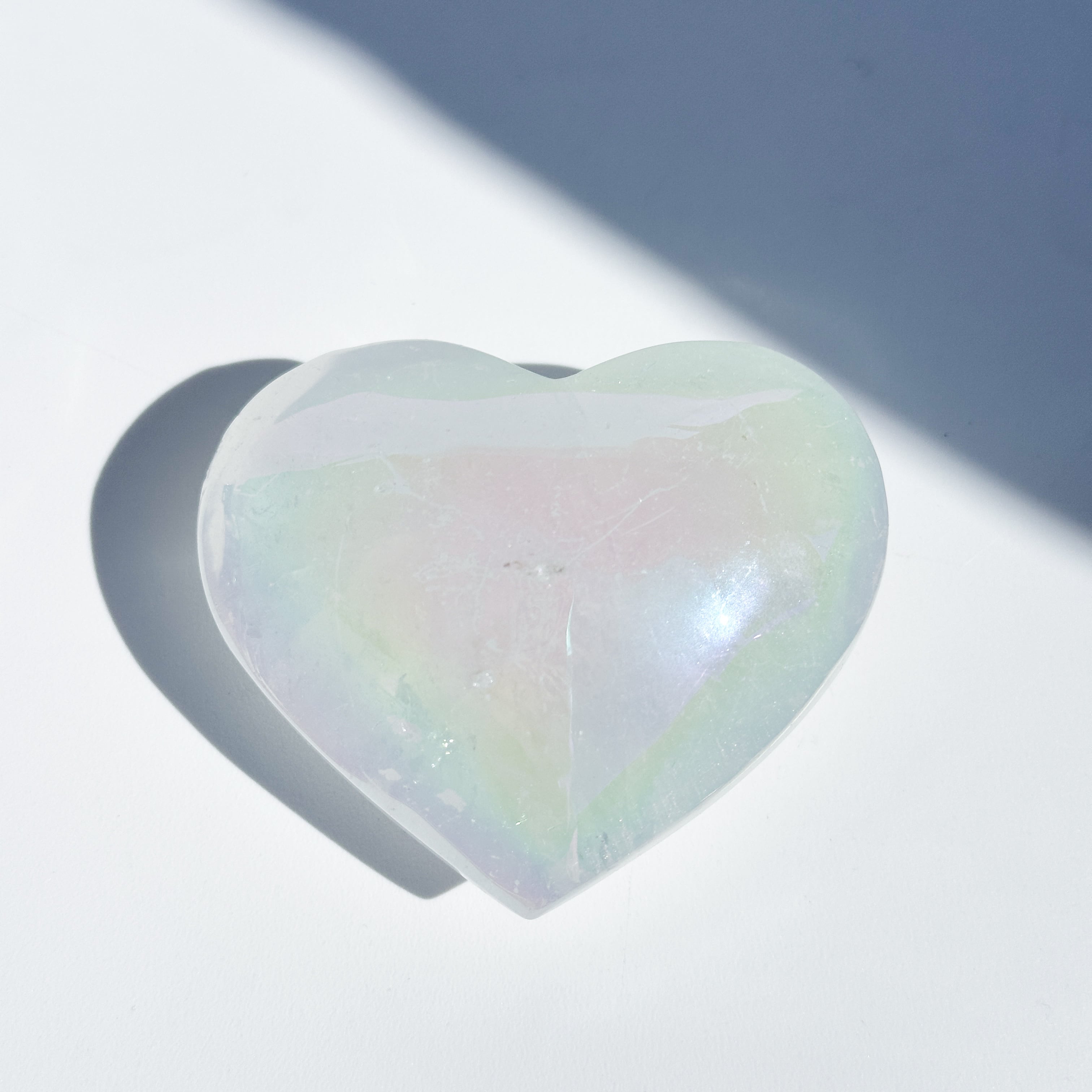 Big♡エンジェルオーラクォーツ ハート52♡Angel Aura Quartz♡天然石