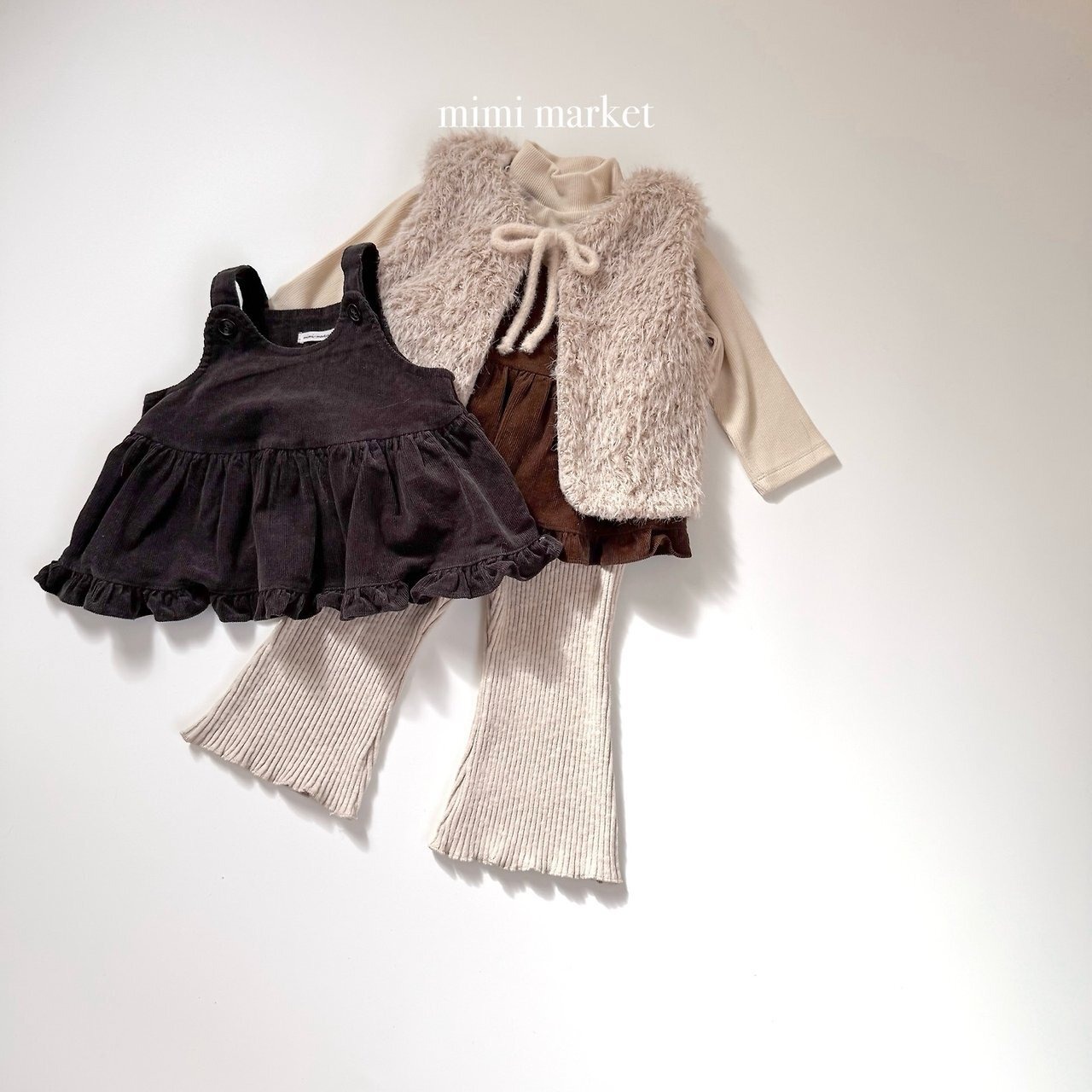 ミミマーケット / mimimarket / コーデュロイノースリーブブラウス / 韓国子供服 / キッズ / 26winter〖取寄〗*S~L*