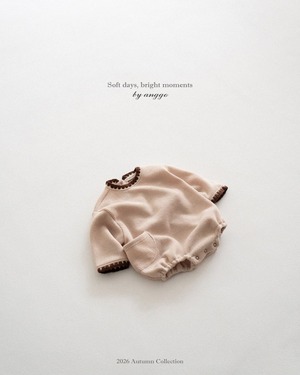 【anggo】ラテロンパース ライトベージュ 60〜80cm