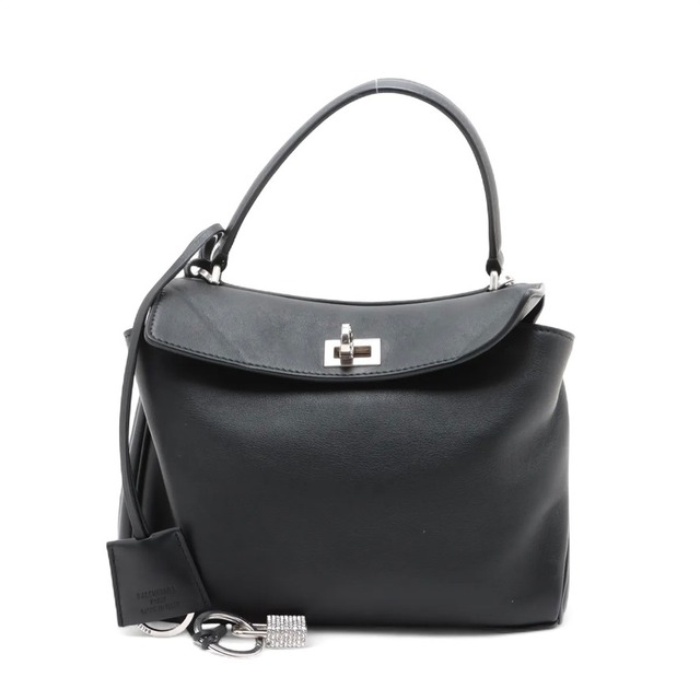 Authentic ◇ BALENCIAGA Rodeo Small Mini Embossed Tote Bag Handbag Light Stone Cadena Unisex