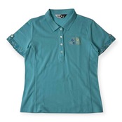 Black & White SPORT ブラックアンドホワイト ラインストーン 半袖 ポロシャツ 2/ブルー レディース ゴルフ