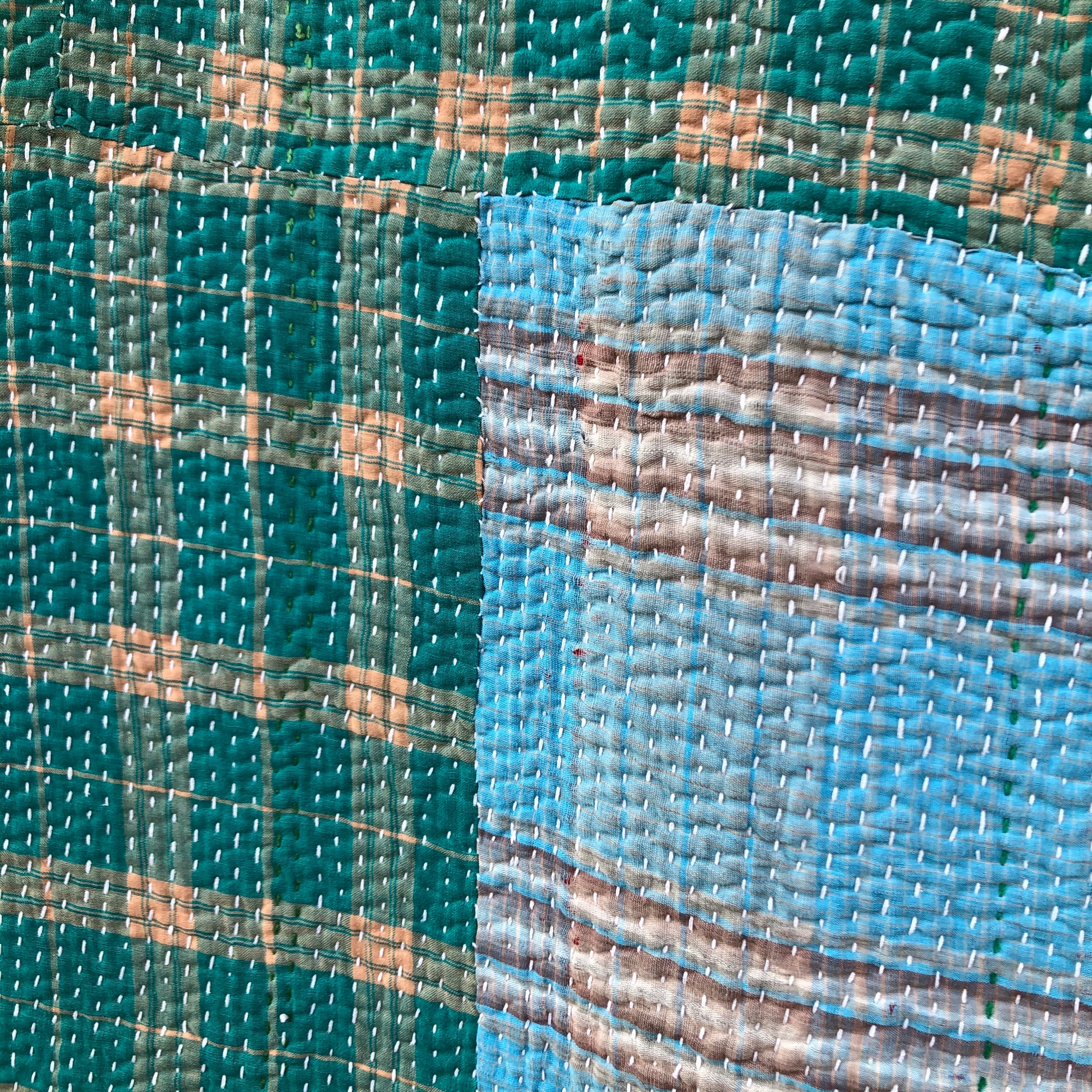 Vintage】カンタ刺繍のラグまる⑩ | Re-SHOP