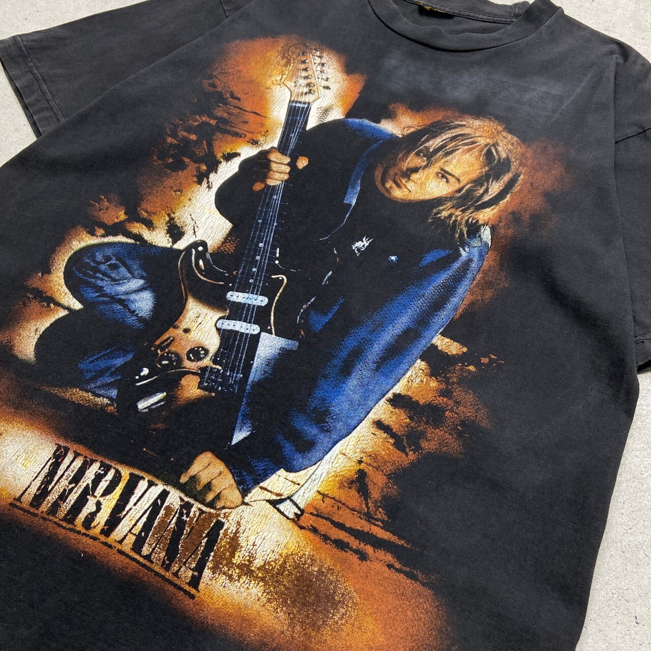 NIRVANA KURT COBAIN バンドTシャツ メンズL相当 古着 ニルヴァーナ 