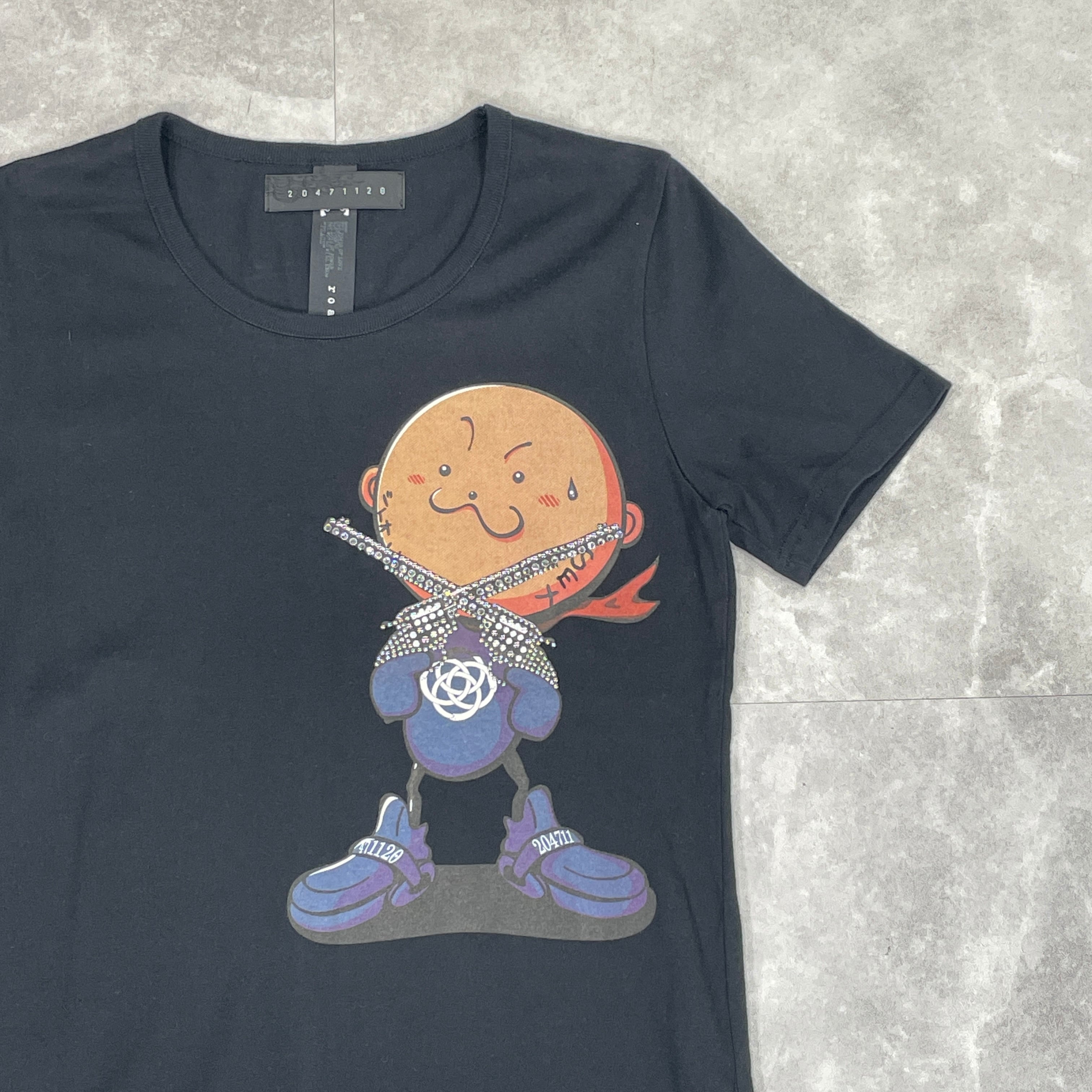 希少 20471120 ひょーま君プリントワッペンひとつだけ本物ワッペンTシャツ-