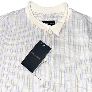 GIORGIO ARMANI rolled neck seersucker shirt