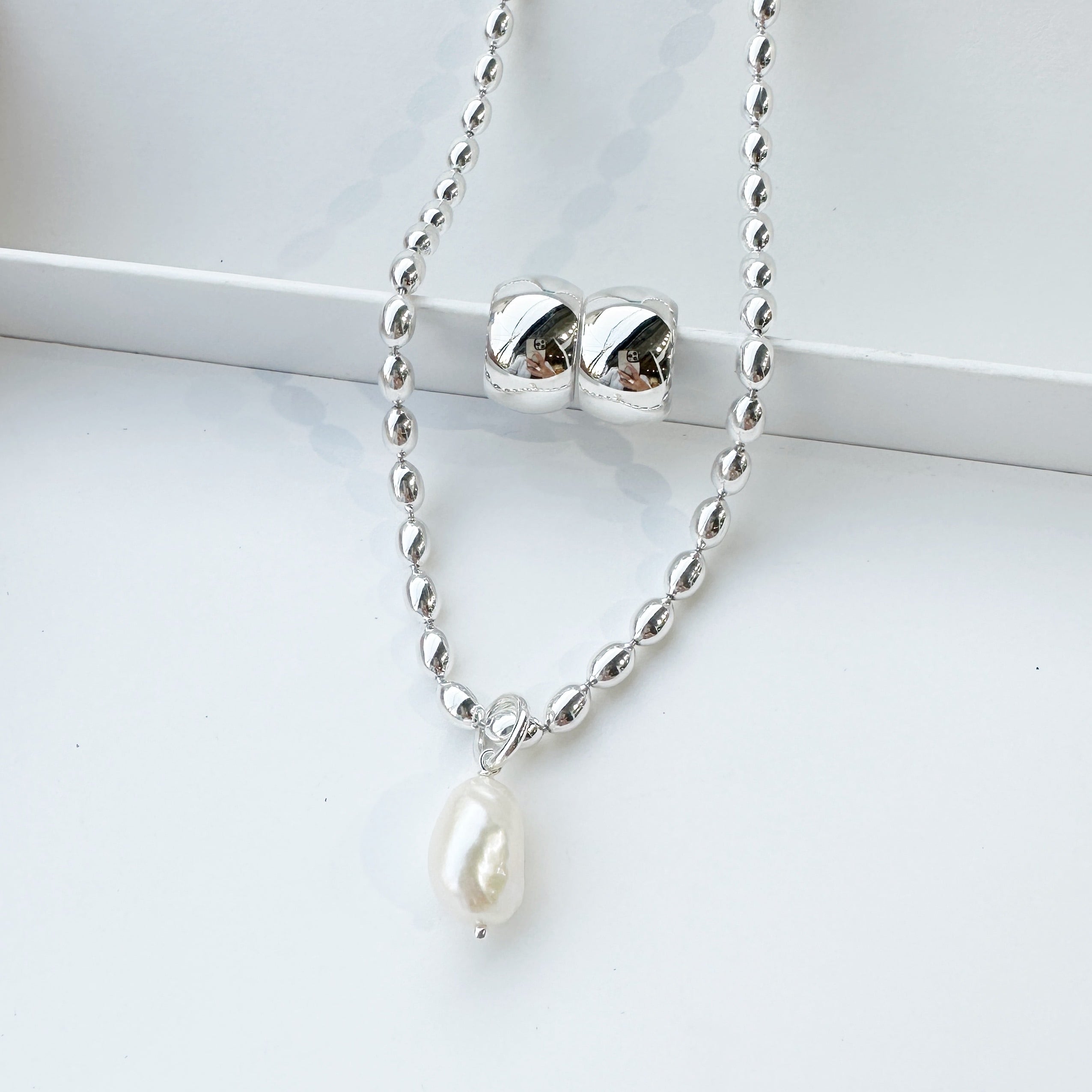 Lagoon Original 大粒 バロックパール ペンダント with BIGライス