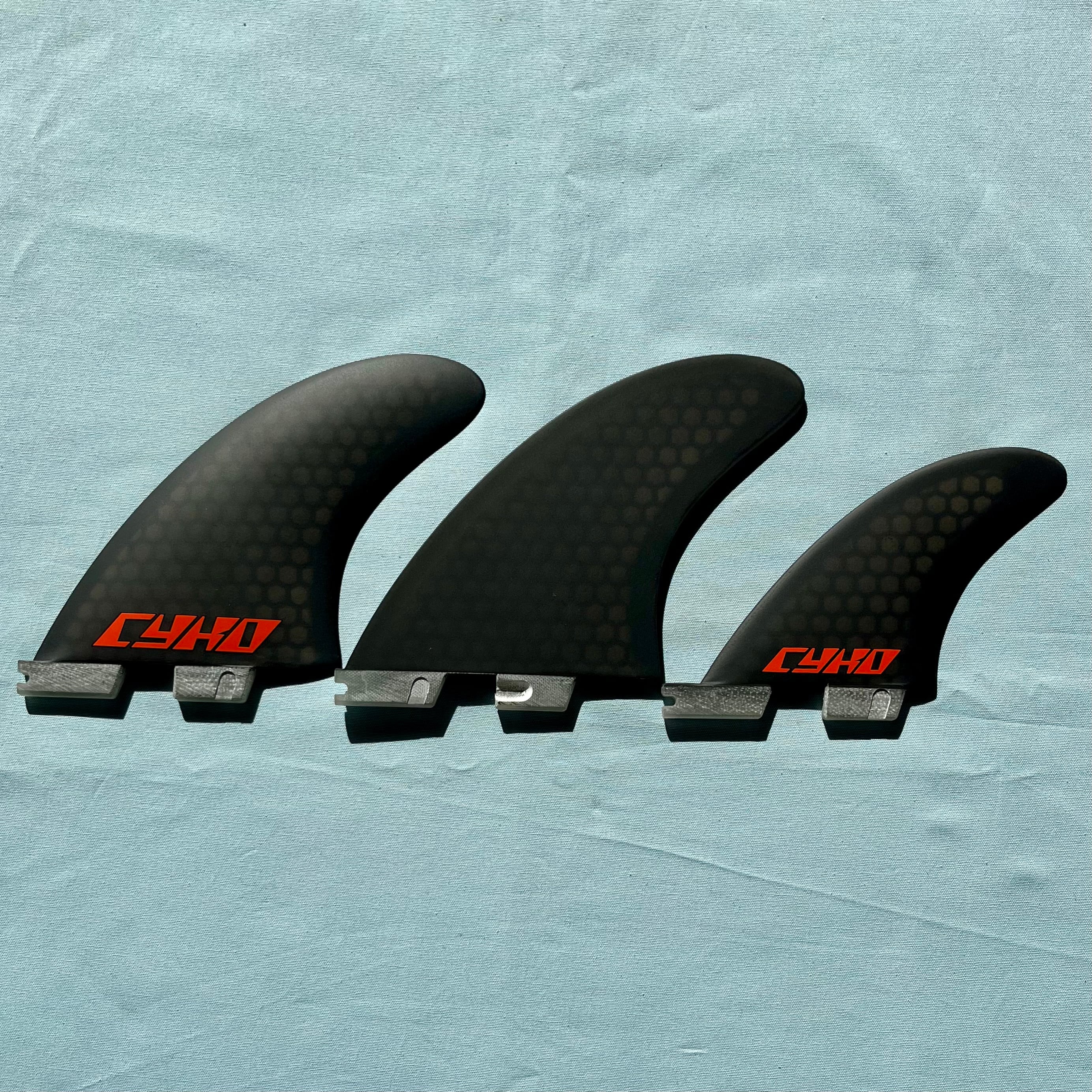 CYKO サイコ ハワイフィン QUAD TYPE-PF MEDIUM FCS II TAB CARBON