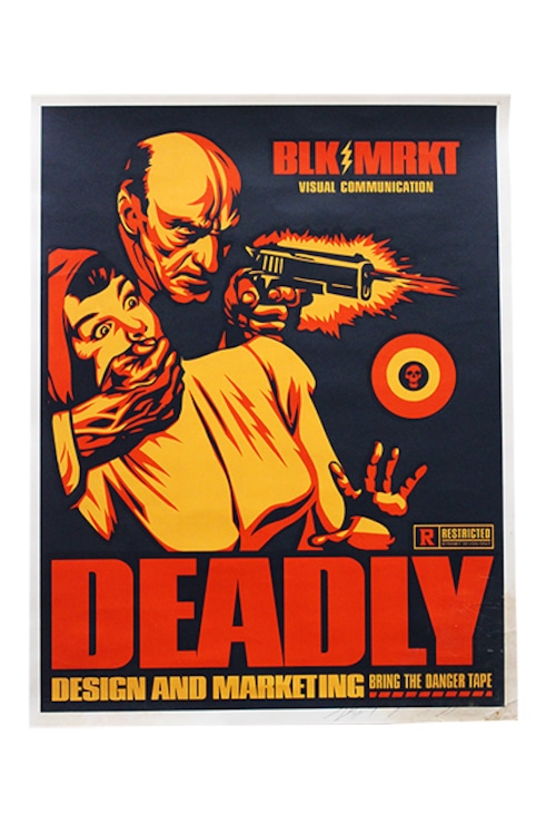 ポスター | Shepard Fairey「BLK/MRKT Deadly」
