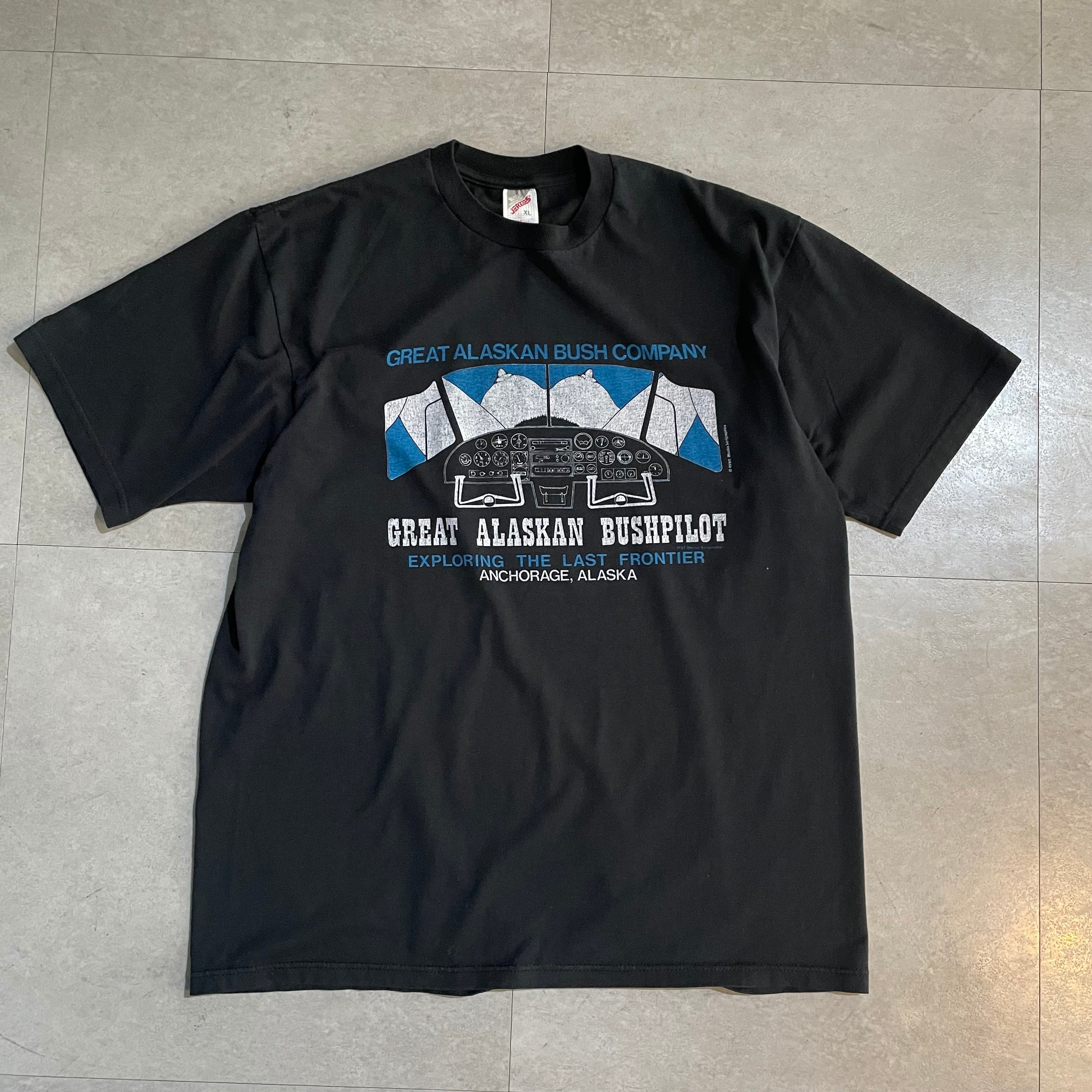 JERZEES / Vintage/90s/GREAT ALASKAN BUSH COMPANY/企業Tシャツ/SIZE:L/NVY 03c8ad3a076a99bdf54fc3e66b3798