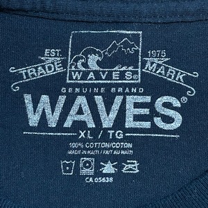 【WAVES】GREY CUP カナダ アメフト プリント ロゴ Tシャツ ヴィンテージ 加工 半袖 黒 X-LARGE ビッグサイズ サスカチュワン us古着