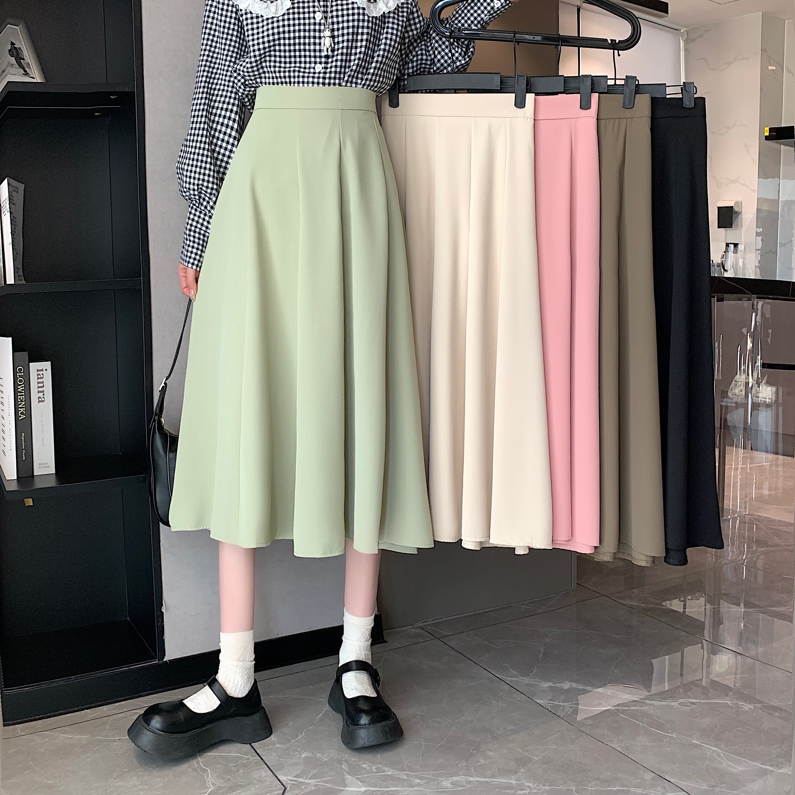 Aライン フレア ロングスカート ハイウエスト 韓国ファッション パステルカラー 5色 Choice 31 レディースファッション通販 Aライン フレア ロングスカート ハイウエスト 韓国ファッション パステルカラー 5色 Choice 31 レディースファッション通販