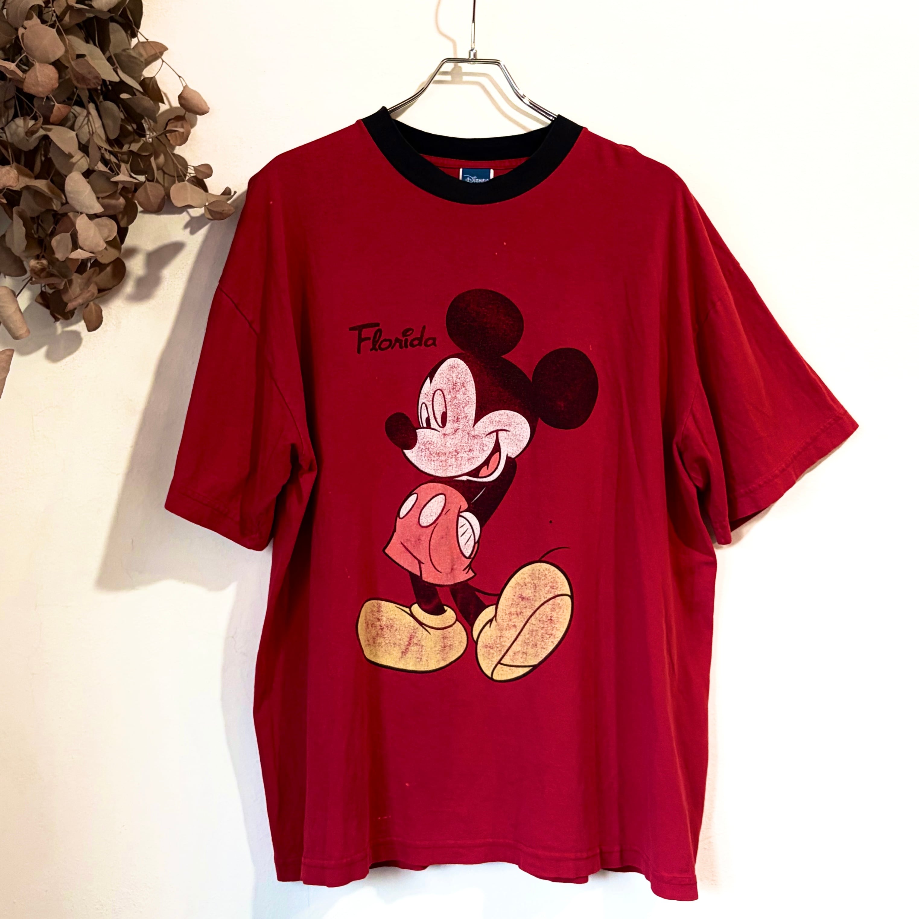 【希少】・70s ドナルドダック Tシャツ レッド 半袖 ドナルドダック Tシャツ - ミッキーマウス 90年代 Mサイズ 【希少】・70s ドナルドダック Tシャツ レッド 半袖 ドナルドダック Tシャツ - ミッキーマウス 90年代 Mサイズ