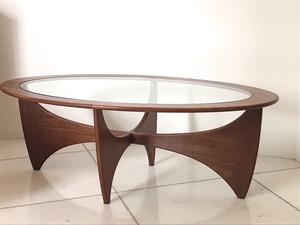 G-PLAN Oval Glass top coffee table