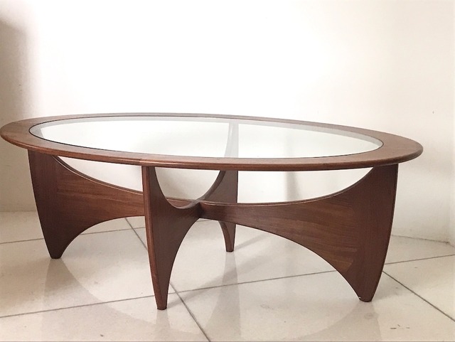 G-PLAN Oval Glass top coffee table