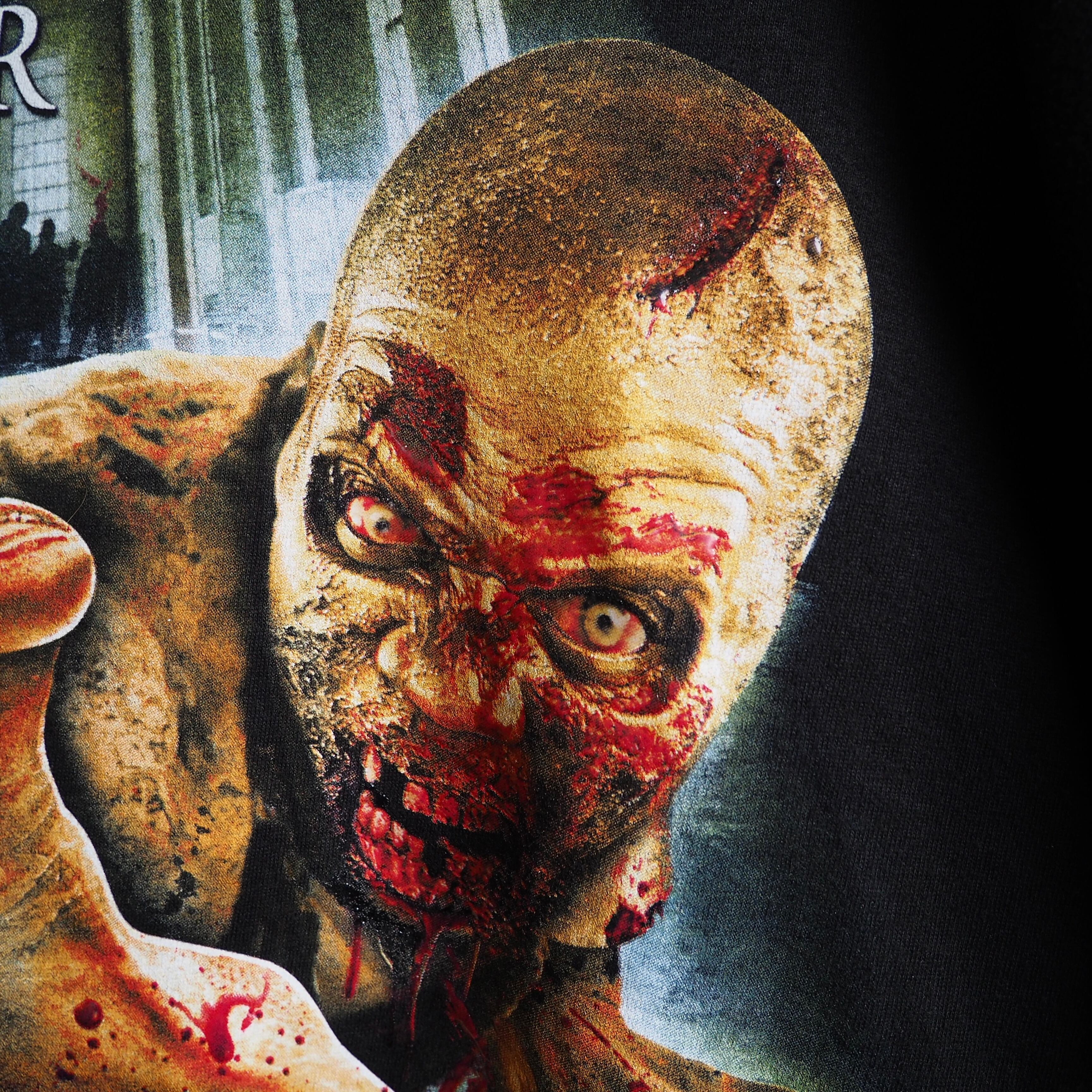 ” THE WALKING DEAD ” Blood paste graphic printed Black loose Tee