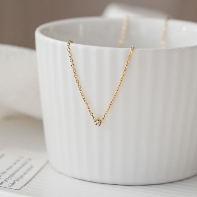 スモールビジューネックレス Me1676