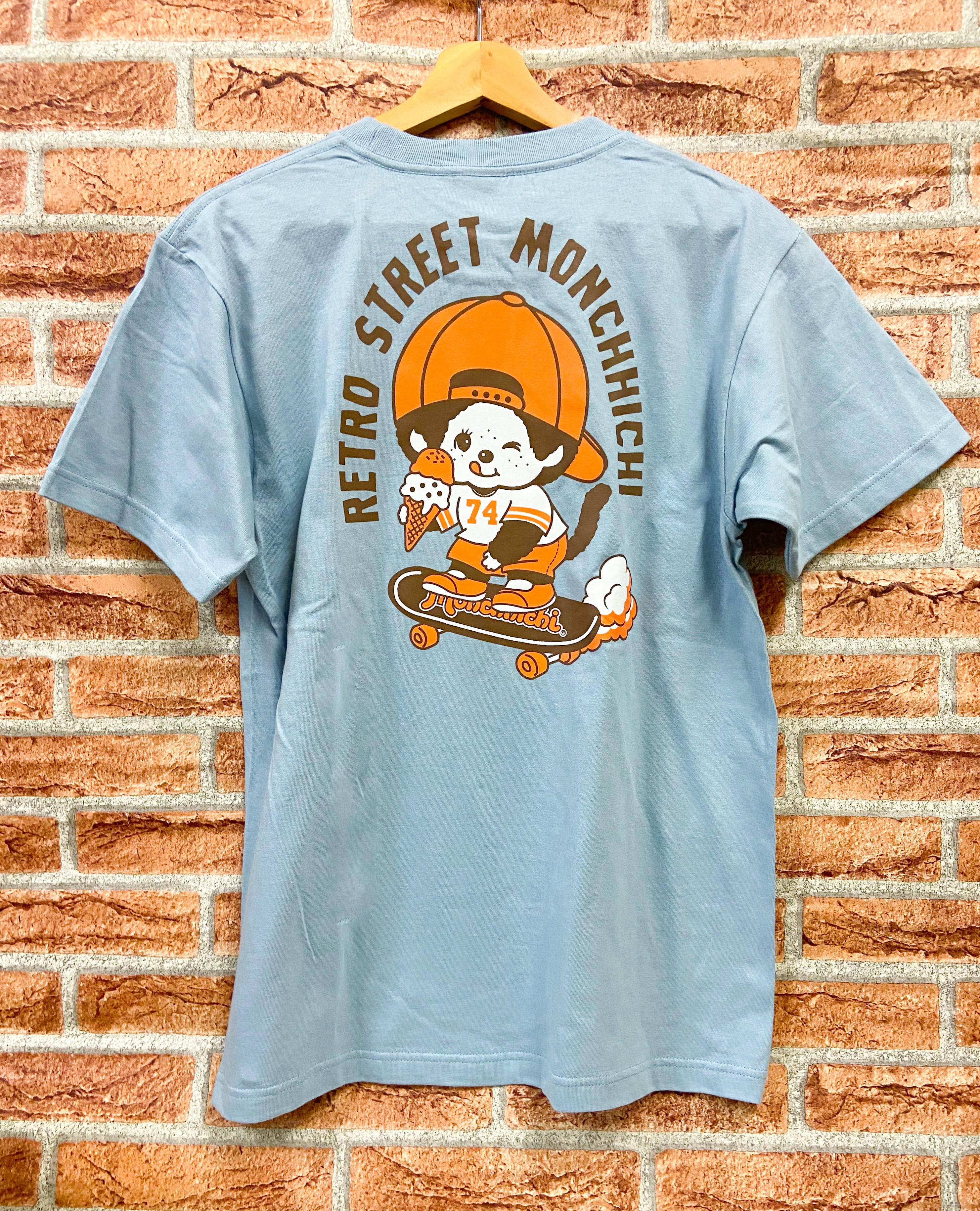 レトロストリート モンチッチ Tシャツ スケボー ブルー | burly