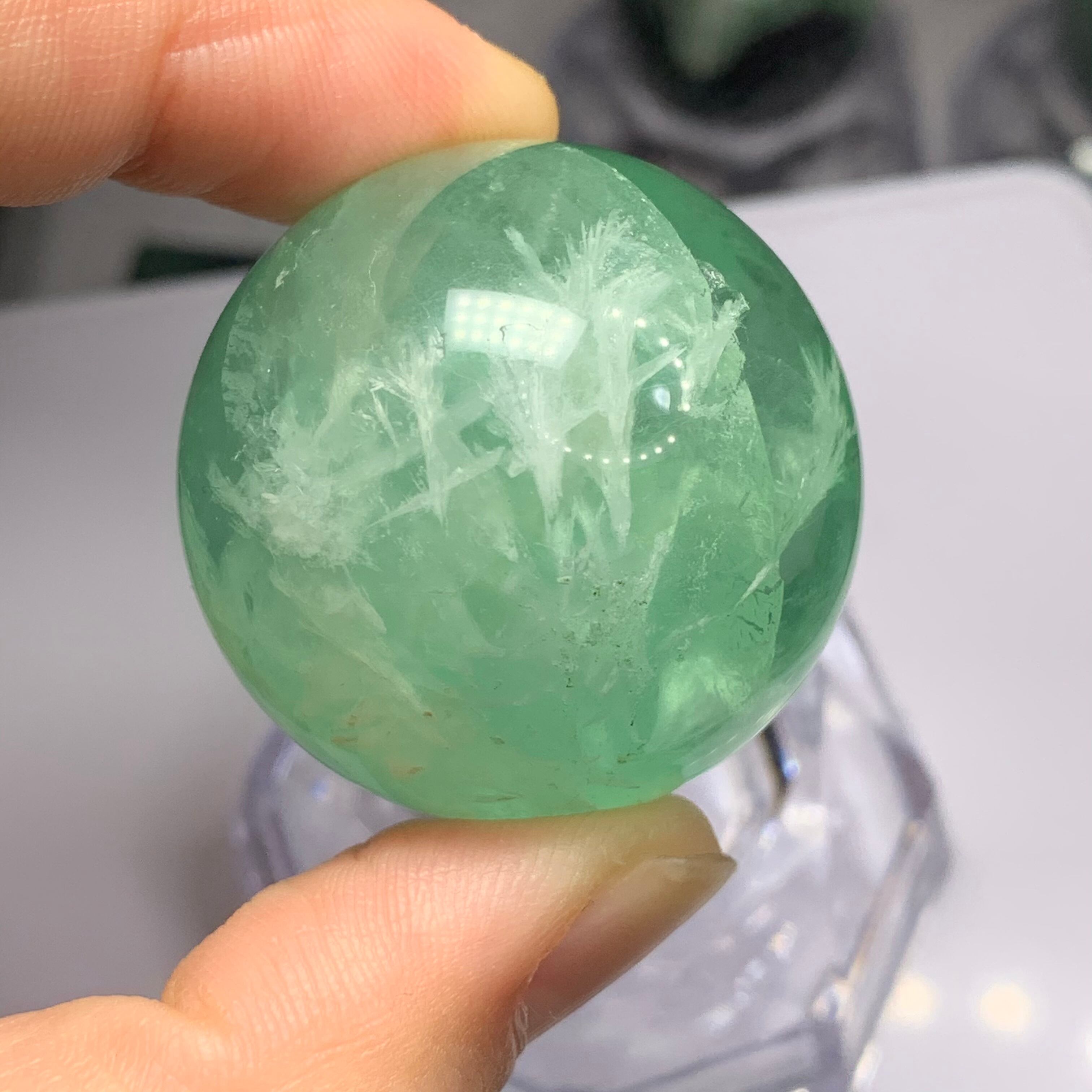 11.エンジェルフェザーフローライトスフィア | Naturaltreasure