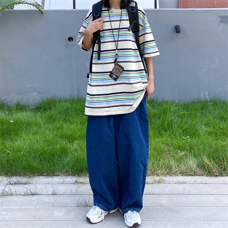 スタイルジーンズ ハイウェストカジュアルパンツ ルーズ ストリート ケッペル64579551688