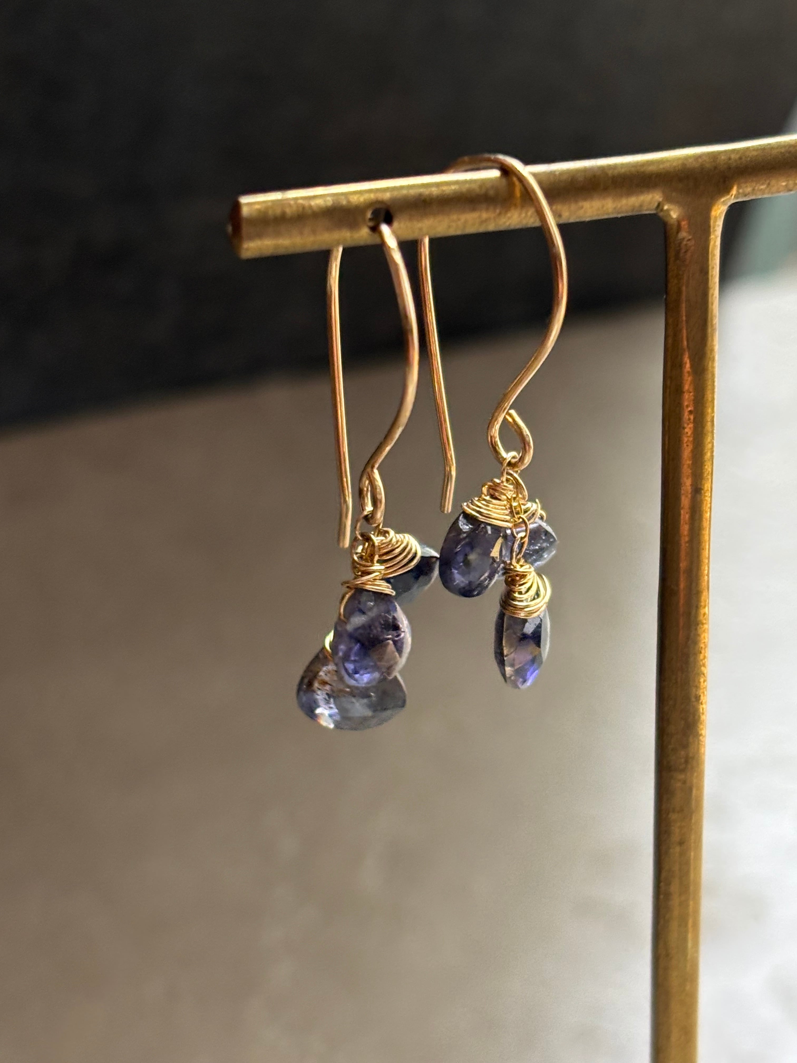 14kgf》アイオライトのピアス | mellow PLU