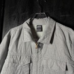 00s OAKLEY キルティングジャケット ライトグレー オークリー テック M