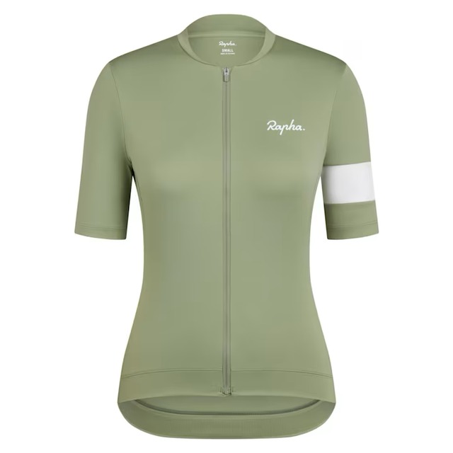RAPHA WOMEN'S CORE JERSEY OLIVE GREEN/WHITE