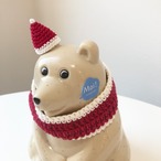 白くま貯金箱用　クリスマスマフラー＆帽子セット　フィンランド　北欧