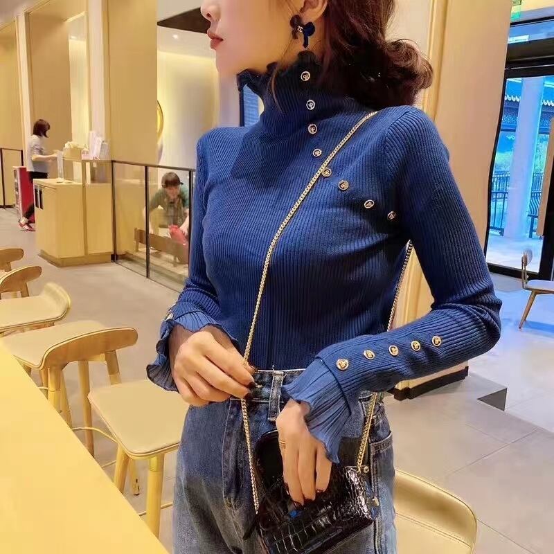 プリーツフリルポイントニット　AJ111-990