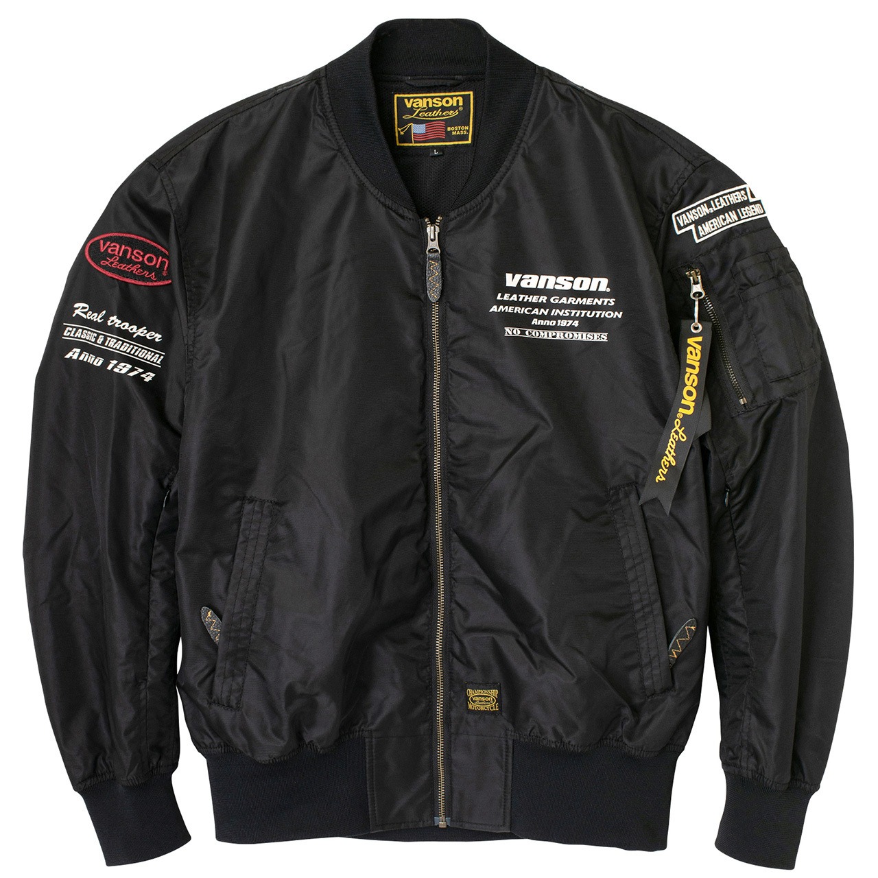 SVS2403S ナイロンMA-1ジャケット | vansonleathers