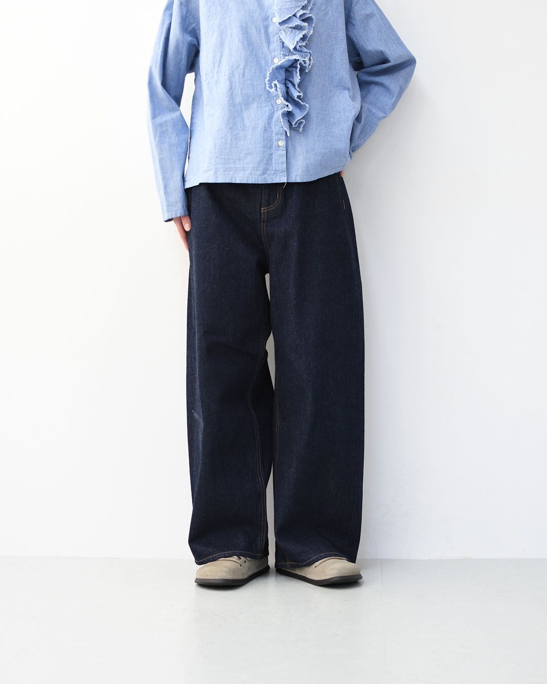 mizuiro ind [ミズイロ インド] high waist denim PT [1-260030] ハイ