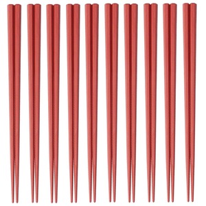 【数量限り】大黒工業 六角 箸 23cm 朱 10膳セット 業務用 リユース SPS 日本製