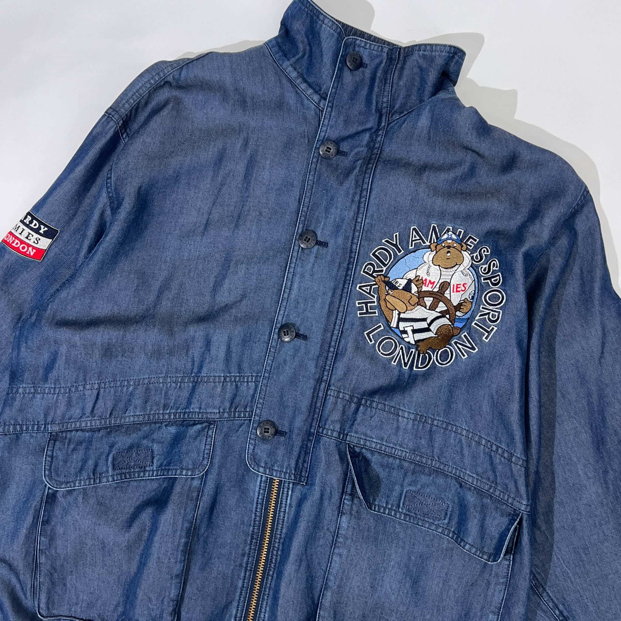 HARDY AMIES SPORT ハーディエイミススポーツ 刺繍 ソフトデニム 
