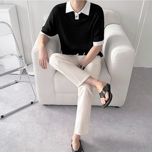 モノトーンバイカラーポロシャツ　MT0080223