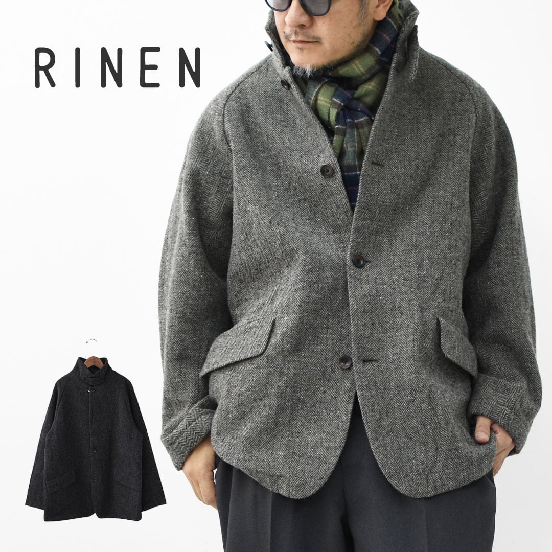 RINEN [リネン] 1/6ツィードヘリンボーン ラグランカバーオール