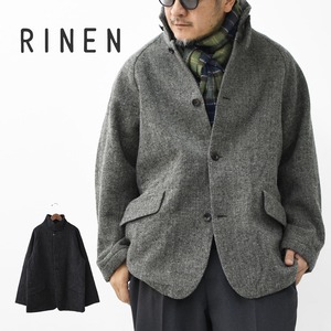 RINEN [リネン] 1/6ツィードヘリンボーン ラグランカバーオールジャケット [R27607-M] ツィードジャケット・ヘリンボーン・カバーオール・ラグランスリーブ・MEN'S [2025AW]