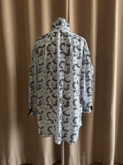 paisley pattern monotone import shirt-4594-3