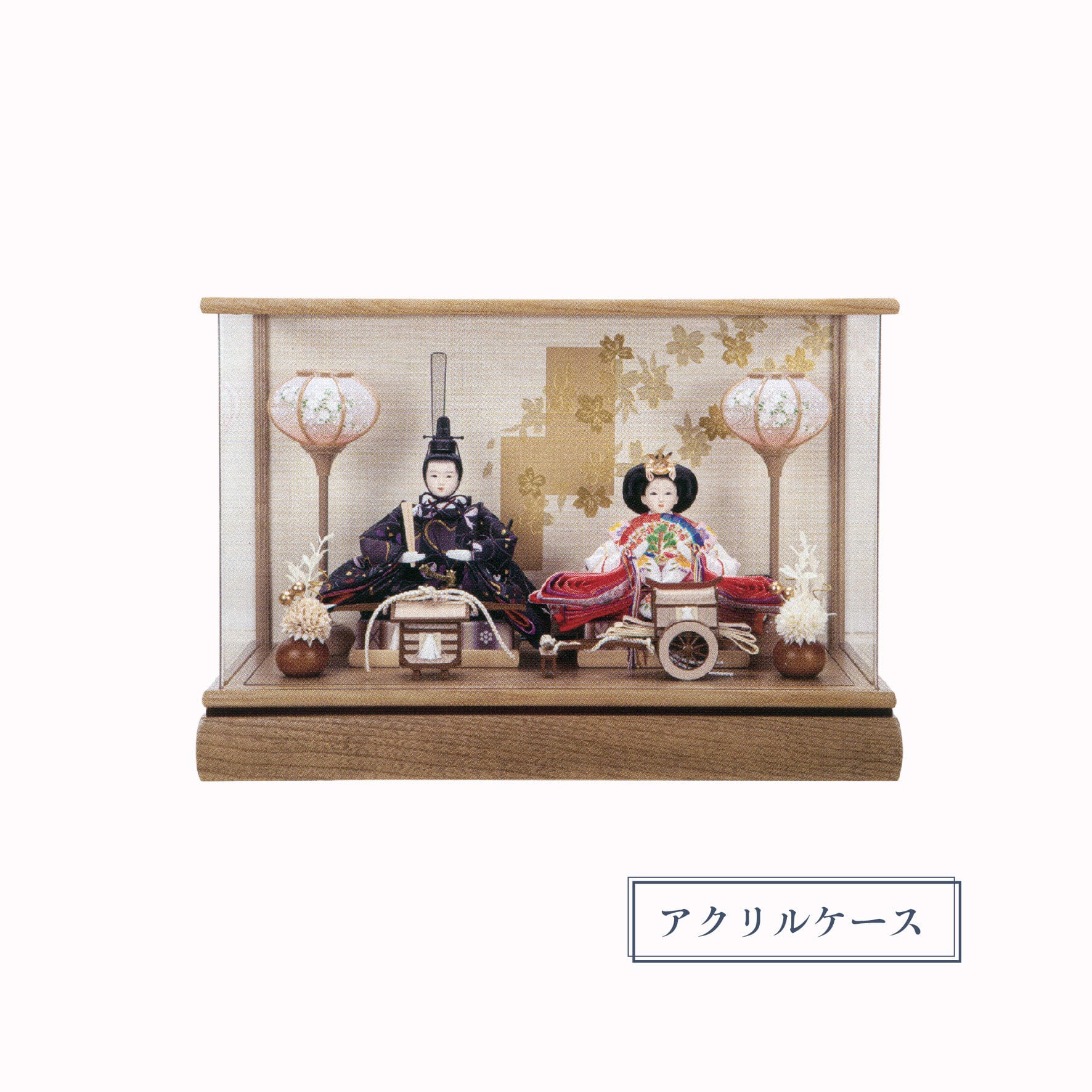 雛人形<ケース飾り>かえで親王飾り|ひな人形