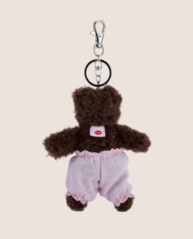 【MONAMHEE】 Monamhee Bred Keyring with Pink Pants Brown 03d1b805bf52a29375c374f351c754