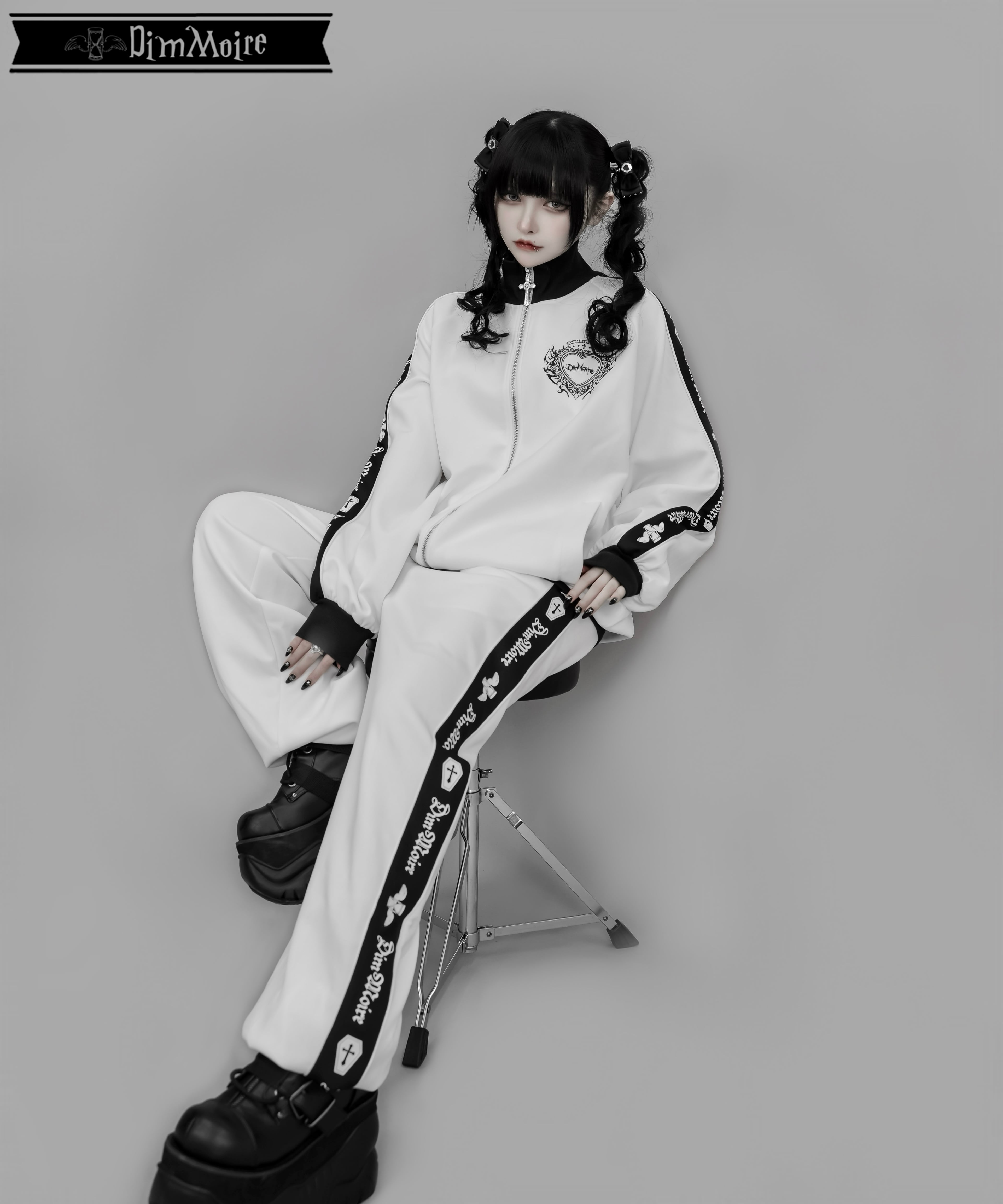 ロゴプリントジャージトップス【White】 | DimMoire