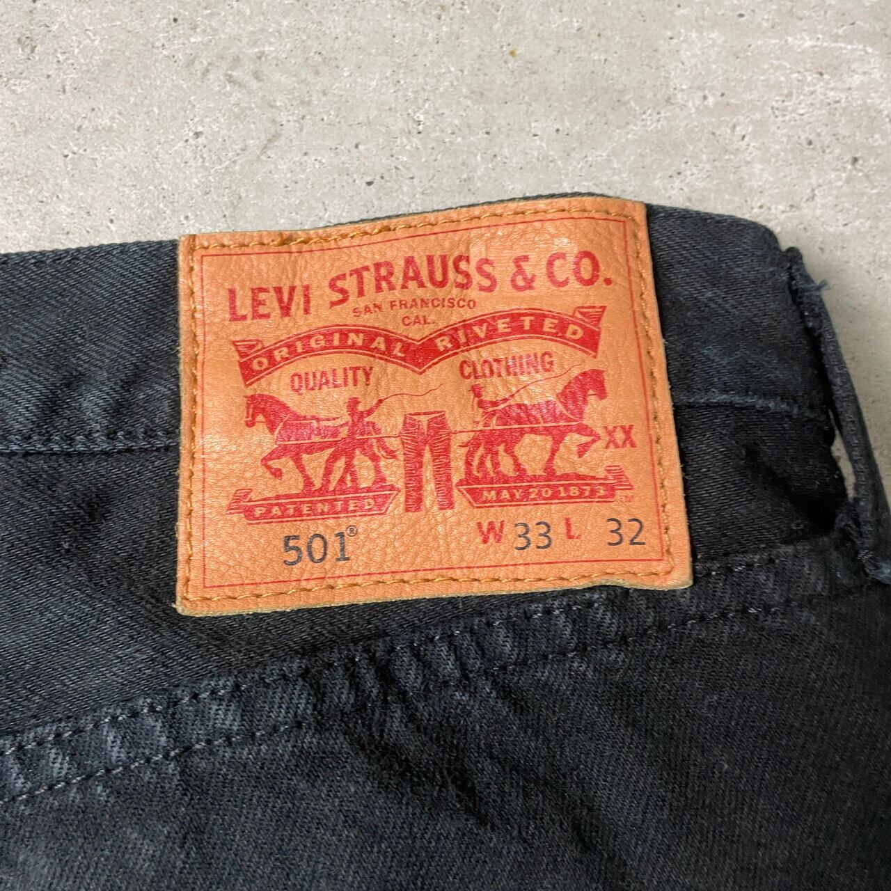 Levi's リーバイス 501 ストレート ブラックデニムパンツ メンズW33